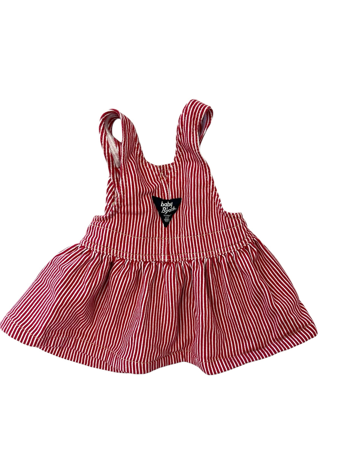 OshKosh Red Stripe Denim Overall Dress Size 9 Months