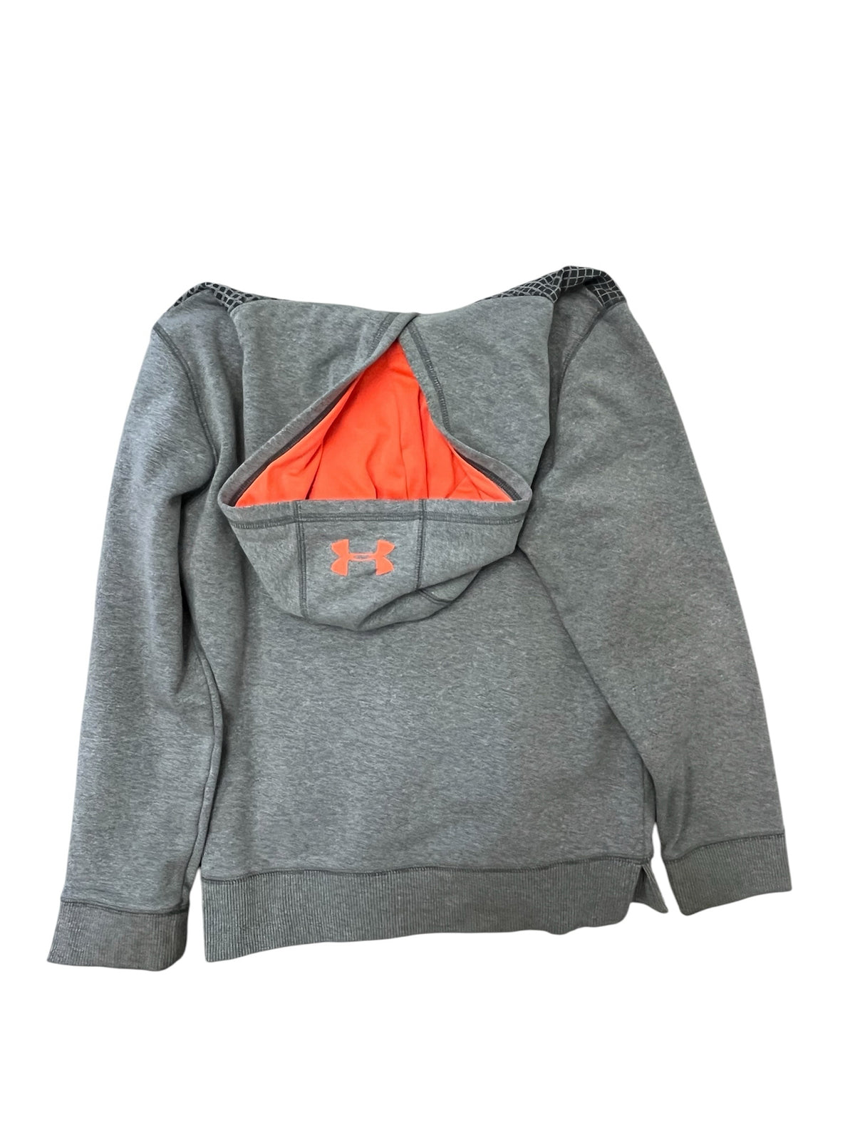 Under Armour Grey with Orange Hoodie Sweatshirt Size Medium