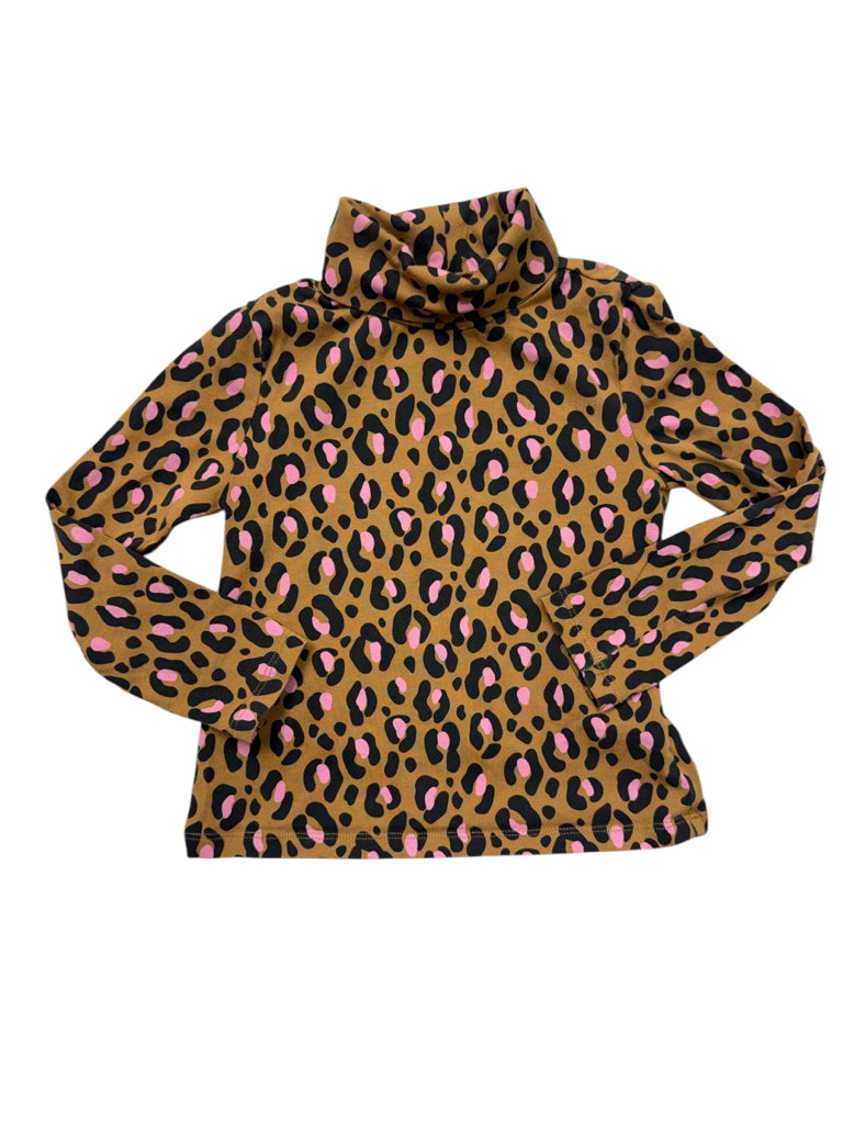 Size XS Amazon Essentials Pink Leopard Print Long-Sleeve Turtle Neck