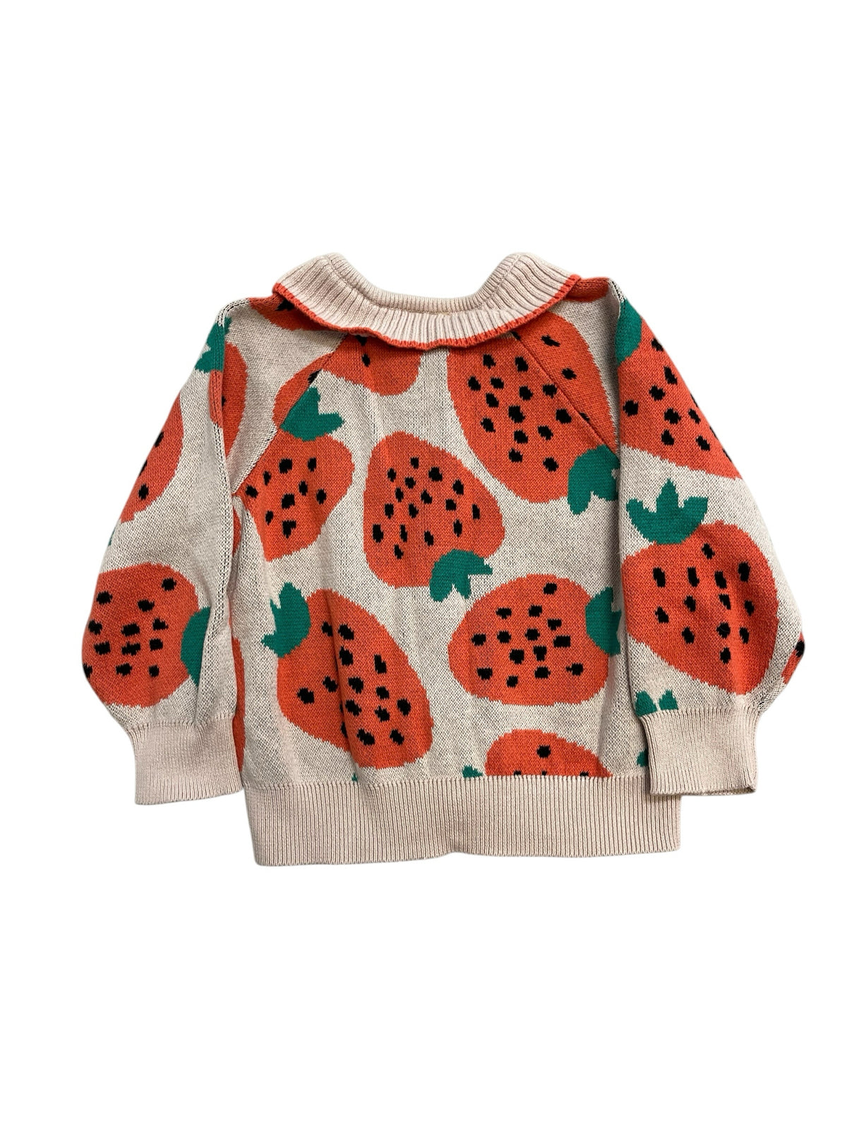 Hanna Andersson Pink Strawberries Cotton Sweater Size 3T