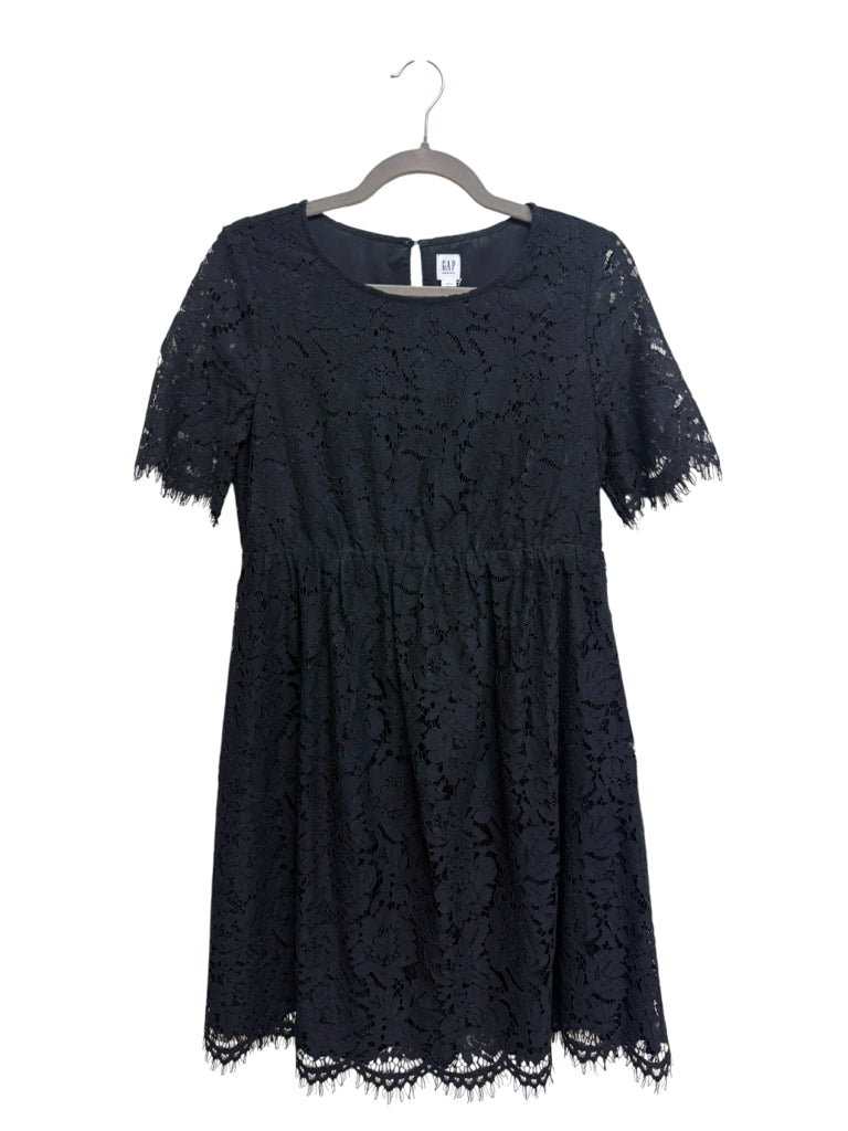 Small Gap Black Lace Maternity Short-Sleeve Dress