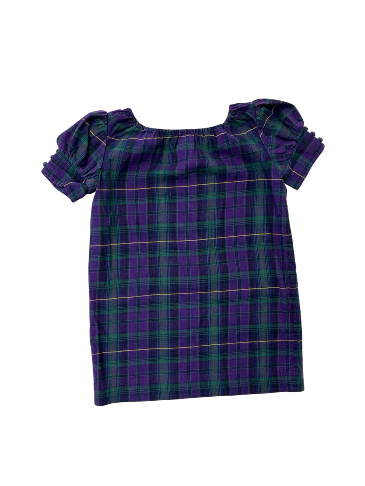 Ralph Lauren Purple Plaid Flannel Dress Size 3T