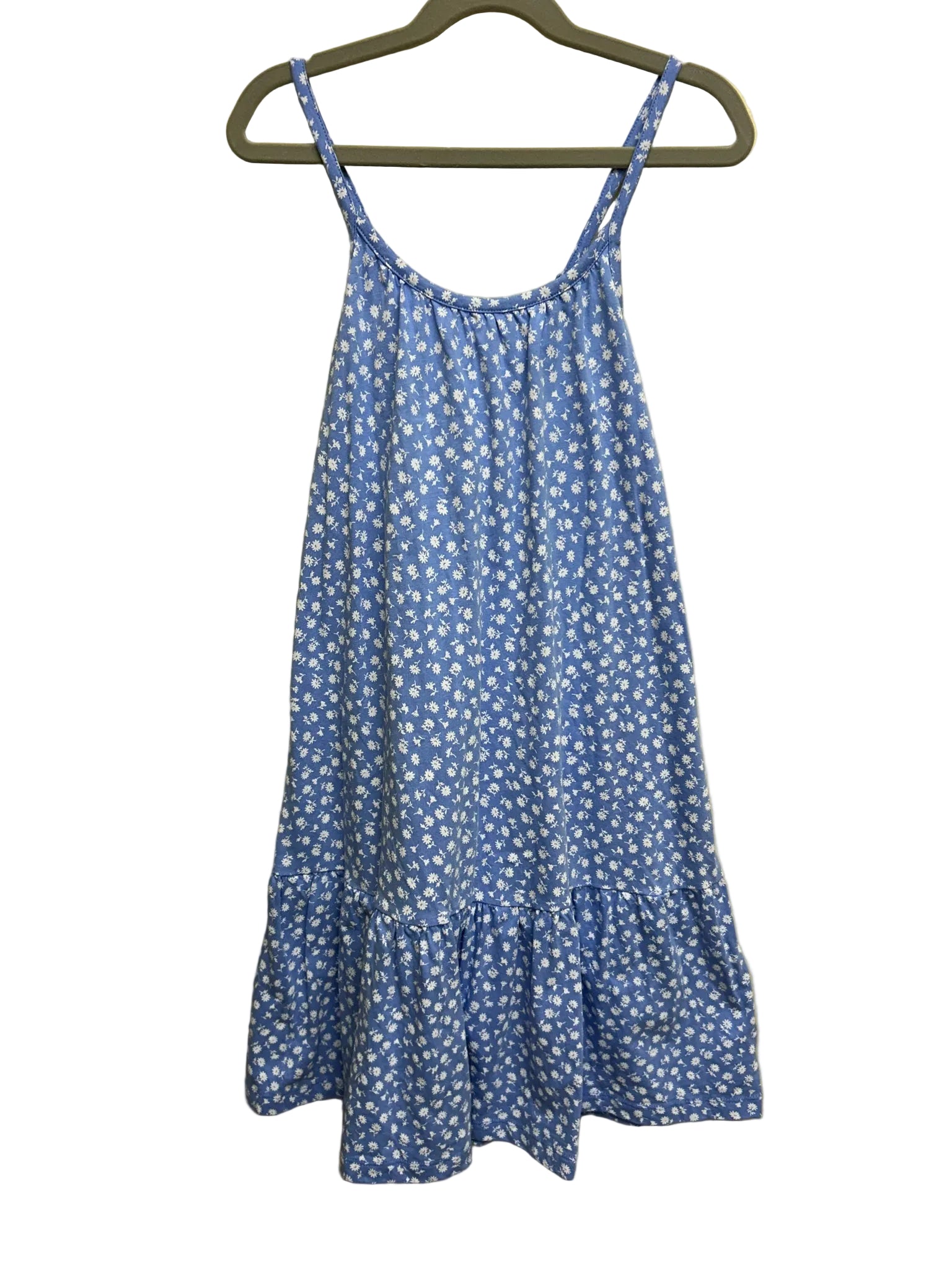 Size XL Gap Blue Floral Cross-Back Tiered Sun Dress