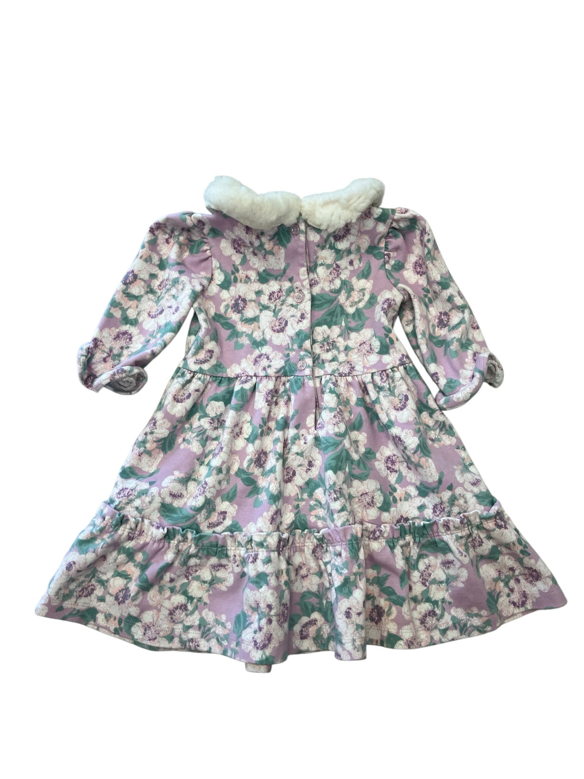 Janie & Jack Purple Flowered Dress Size 2T