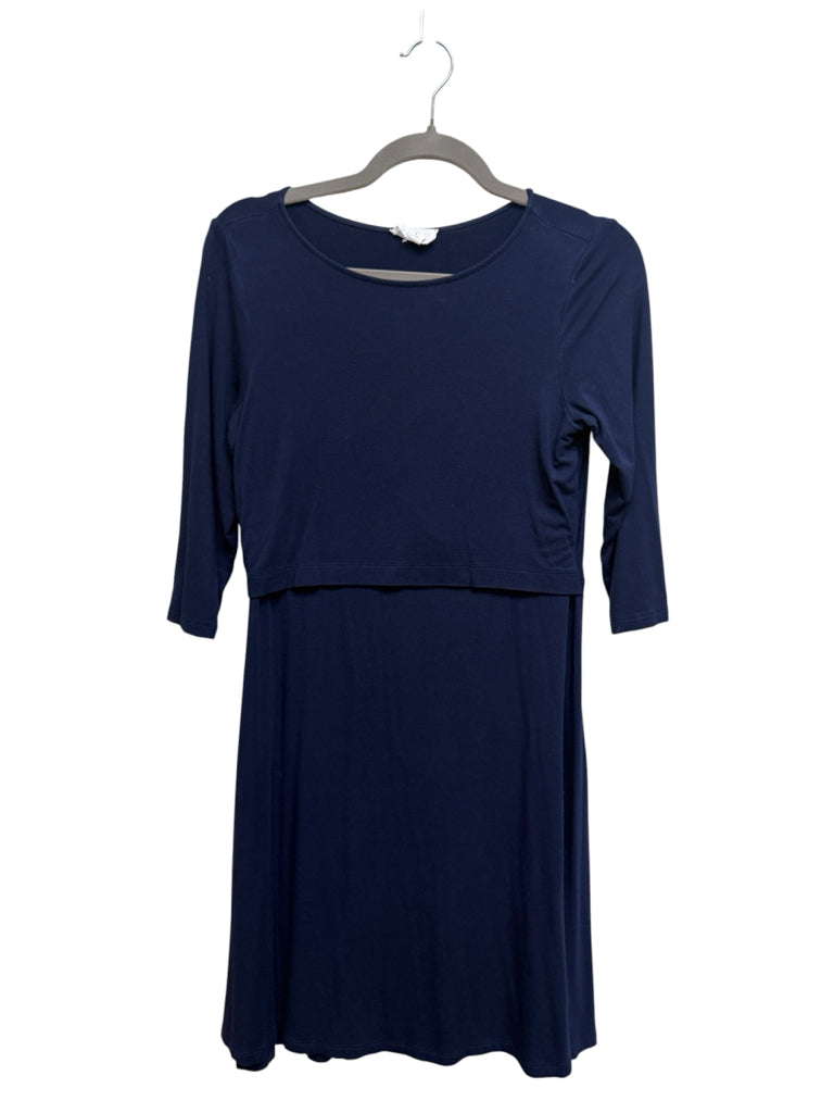 Size 6 Seraphine Blue Maternity + Nursing Dress