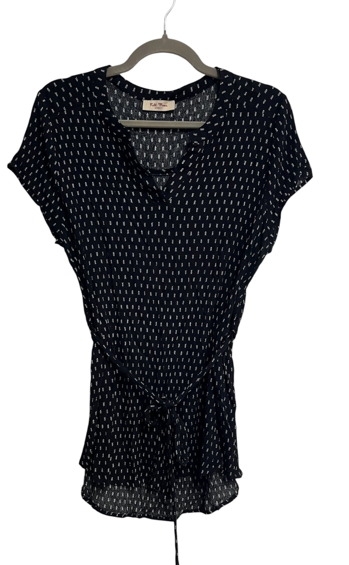 Full Moon Black with Arrows Maternity Blouse Size L