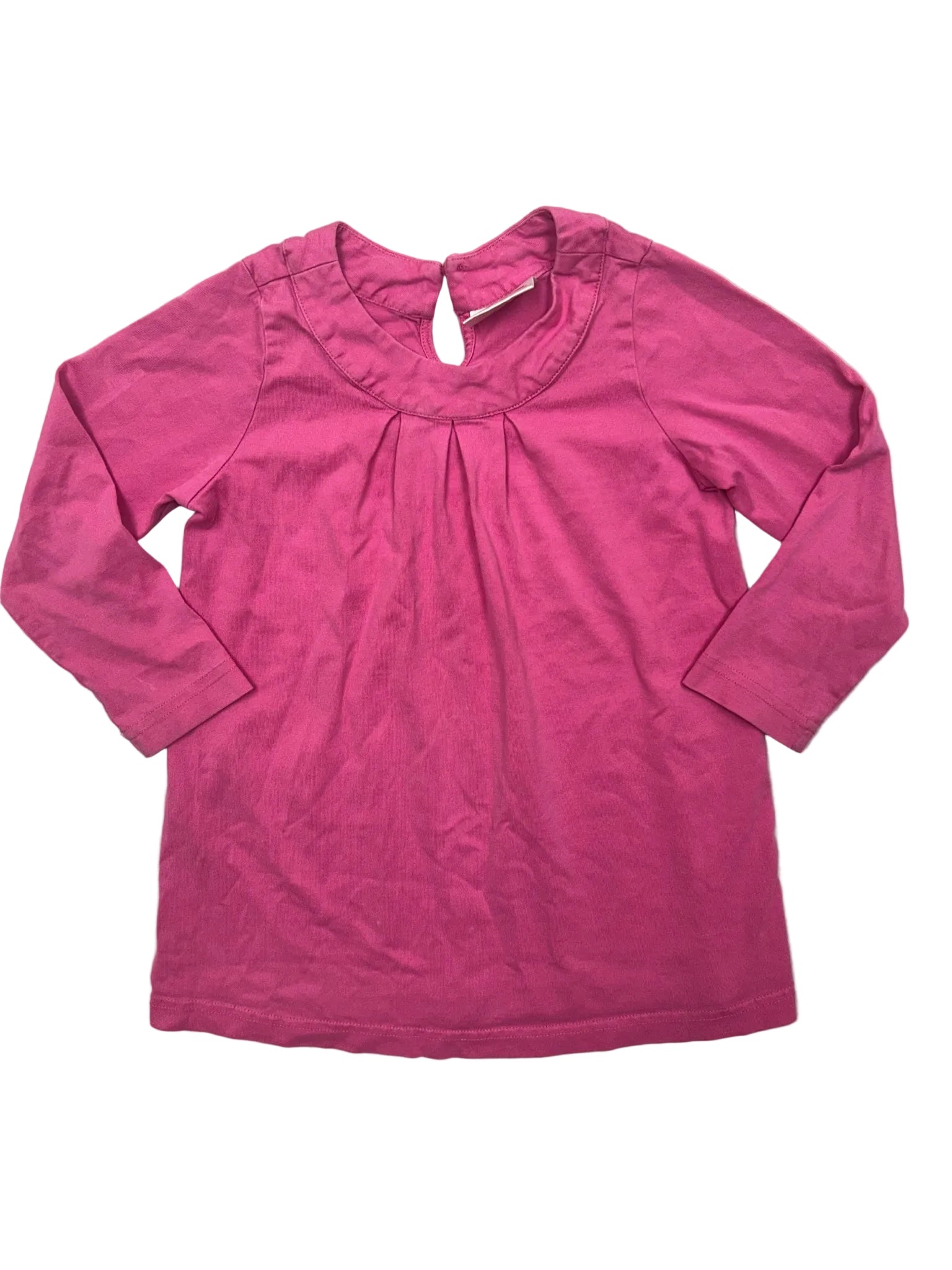 Size 4T Hanna Andersson Pink Long-Sleeve Dress