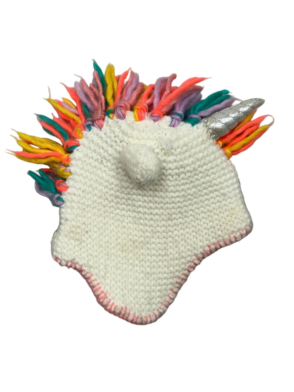 18-24 Months Cat & Jack White Knit Unicorn Hat