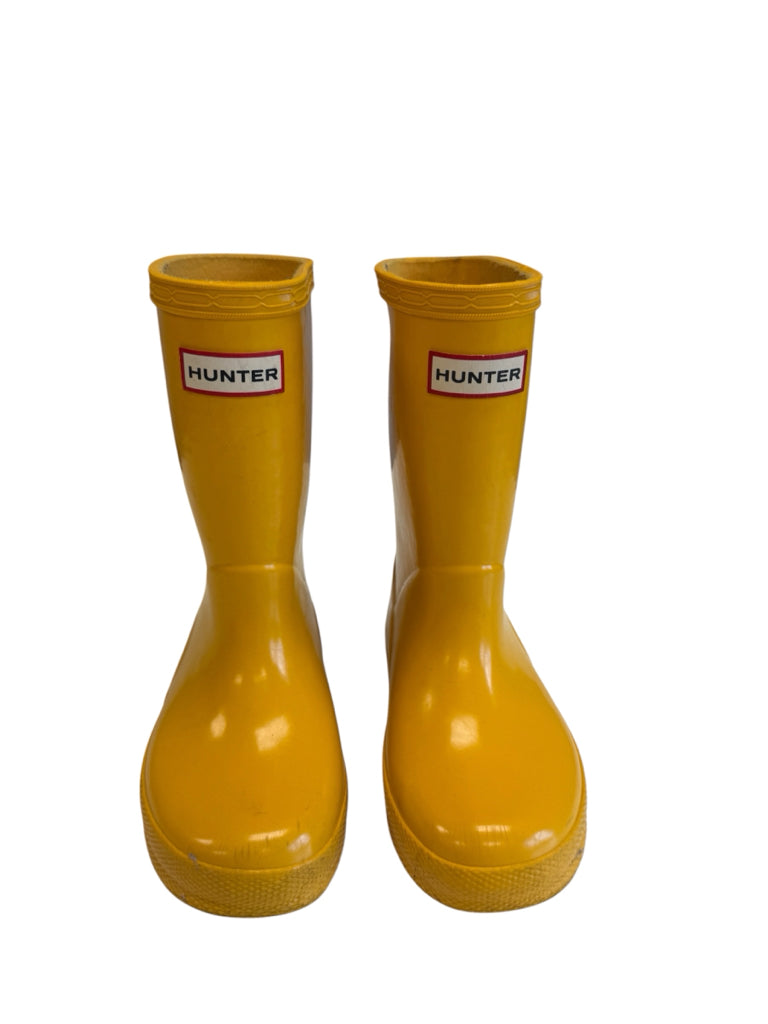 Hunter Rain Boots Yellow UK 7, US 8 Boy, 9 Girl