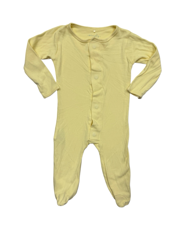 6-9 Months Magnetic Me Yellow One-Piece Pajamas