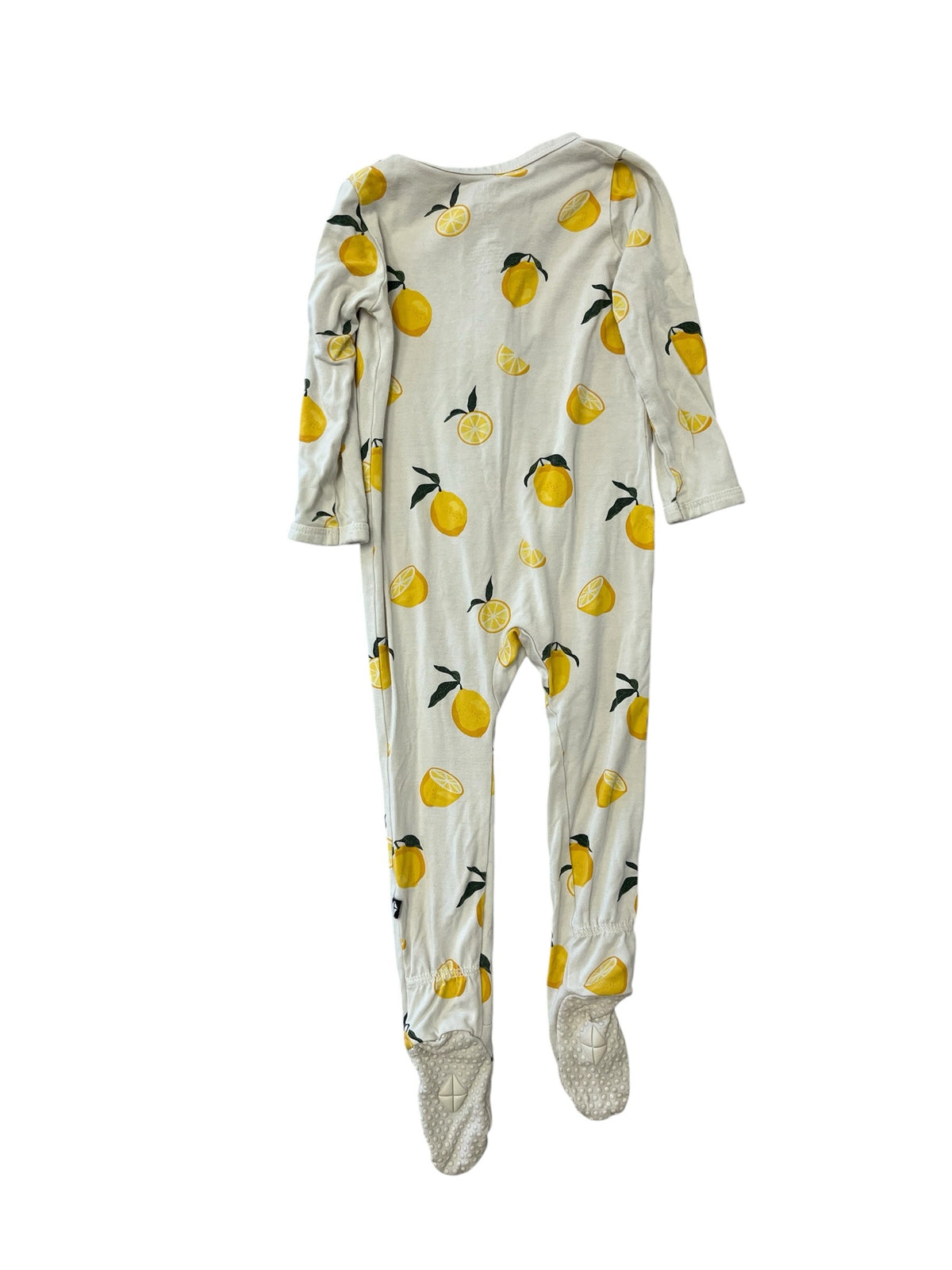 Kyte White Lemons One-Piece Bamboo Pajamas Size 12-18 Months