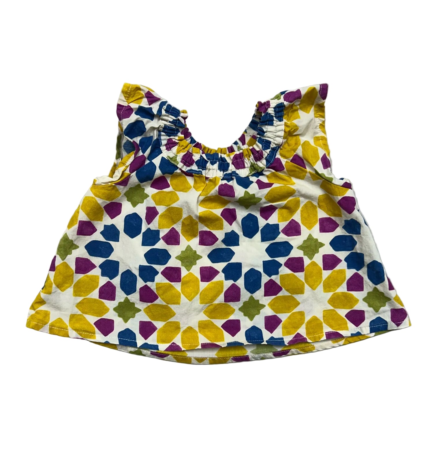 Size 6-9 Months Tea Collection Multi-Color Sleeveless Shirt