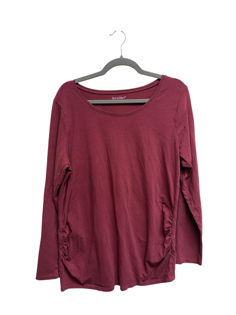 Size XL Bumpstart Maternity Red Long-Sleeve Shirt