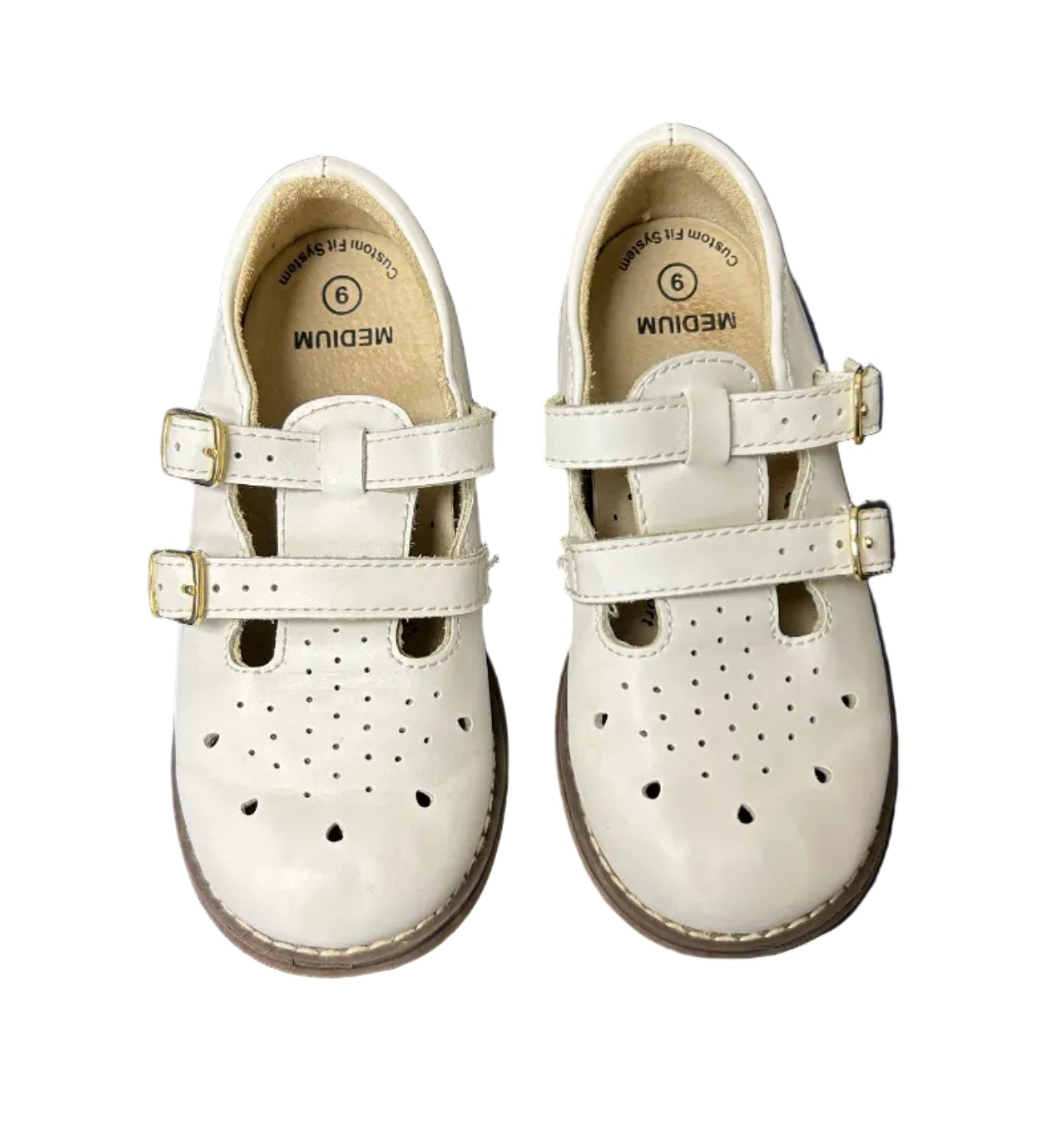 Toddler Shoe Size 9 Footmates White Leather Mary Janes
