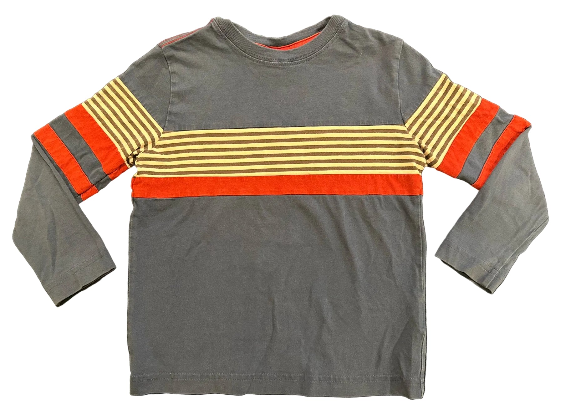 Size 5T Hanna Andersson Blue Striped Long-Sleeve Shirt
