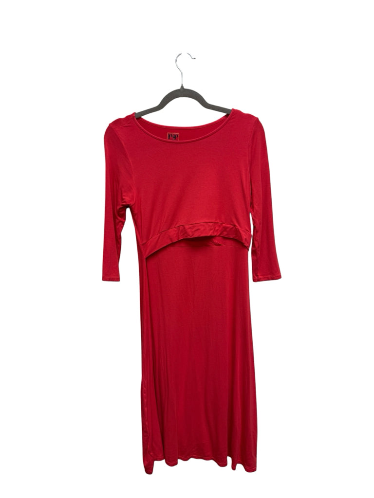 Small Pip & Vine by Rosie Pope Red Maternity + Nursing Long-Sleeve Jersey Dress