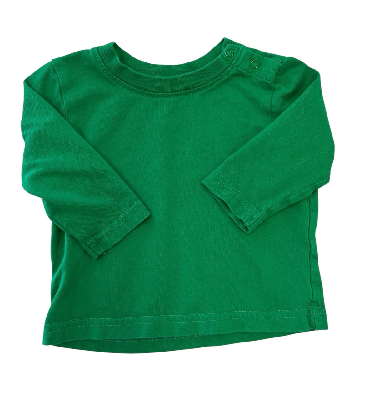 Primary Green Cotton Long-Sleeve Tee Size 3-6 Months