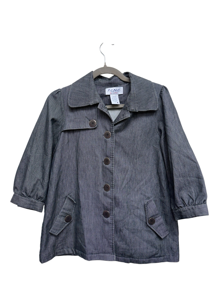 Small Picnic Black and White Striped Long-Sleeve Shirt