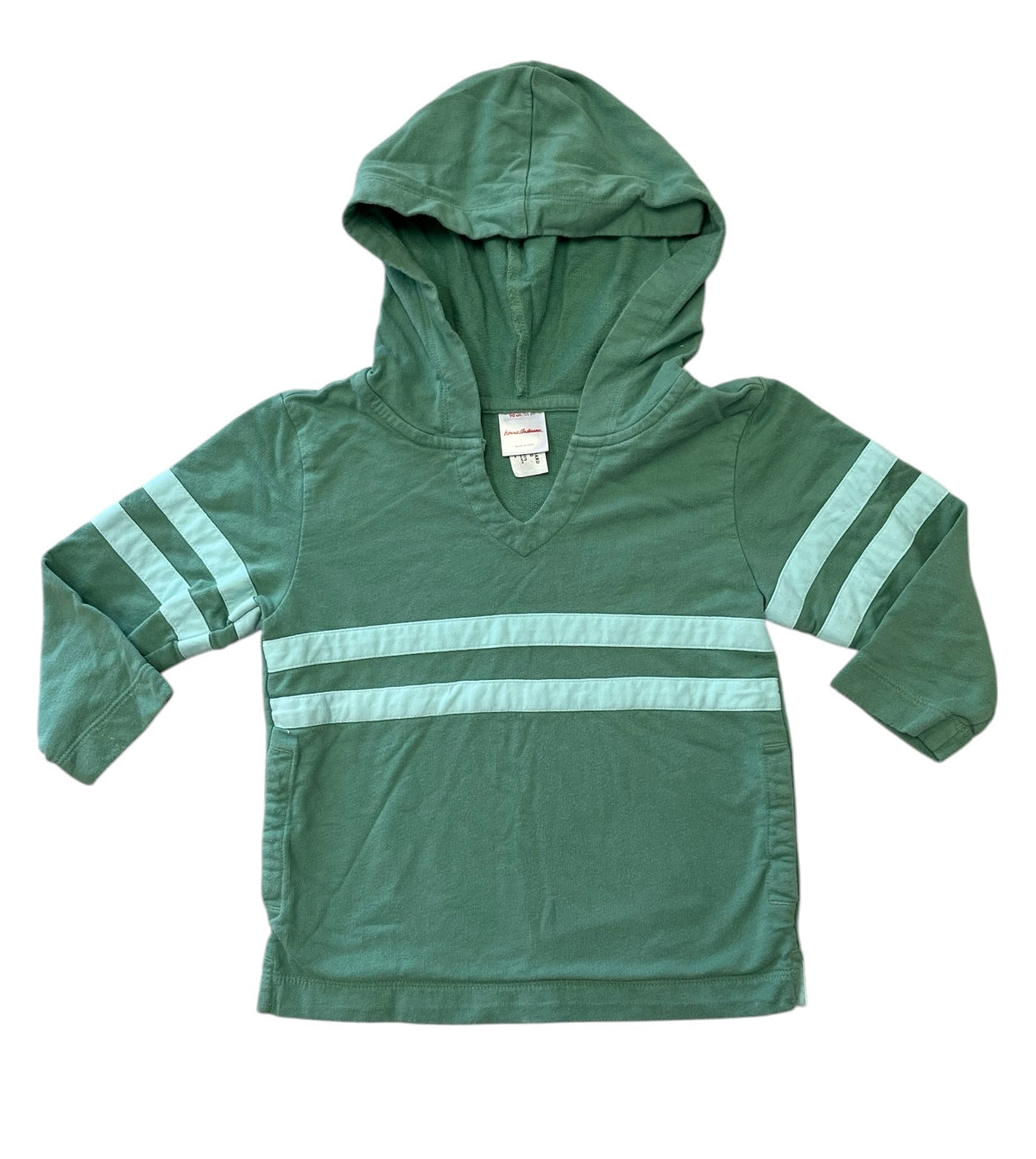 Hanna Andersson Green Cotton Hooded Pullover Sweatshirt Size 3T