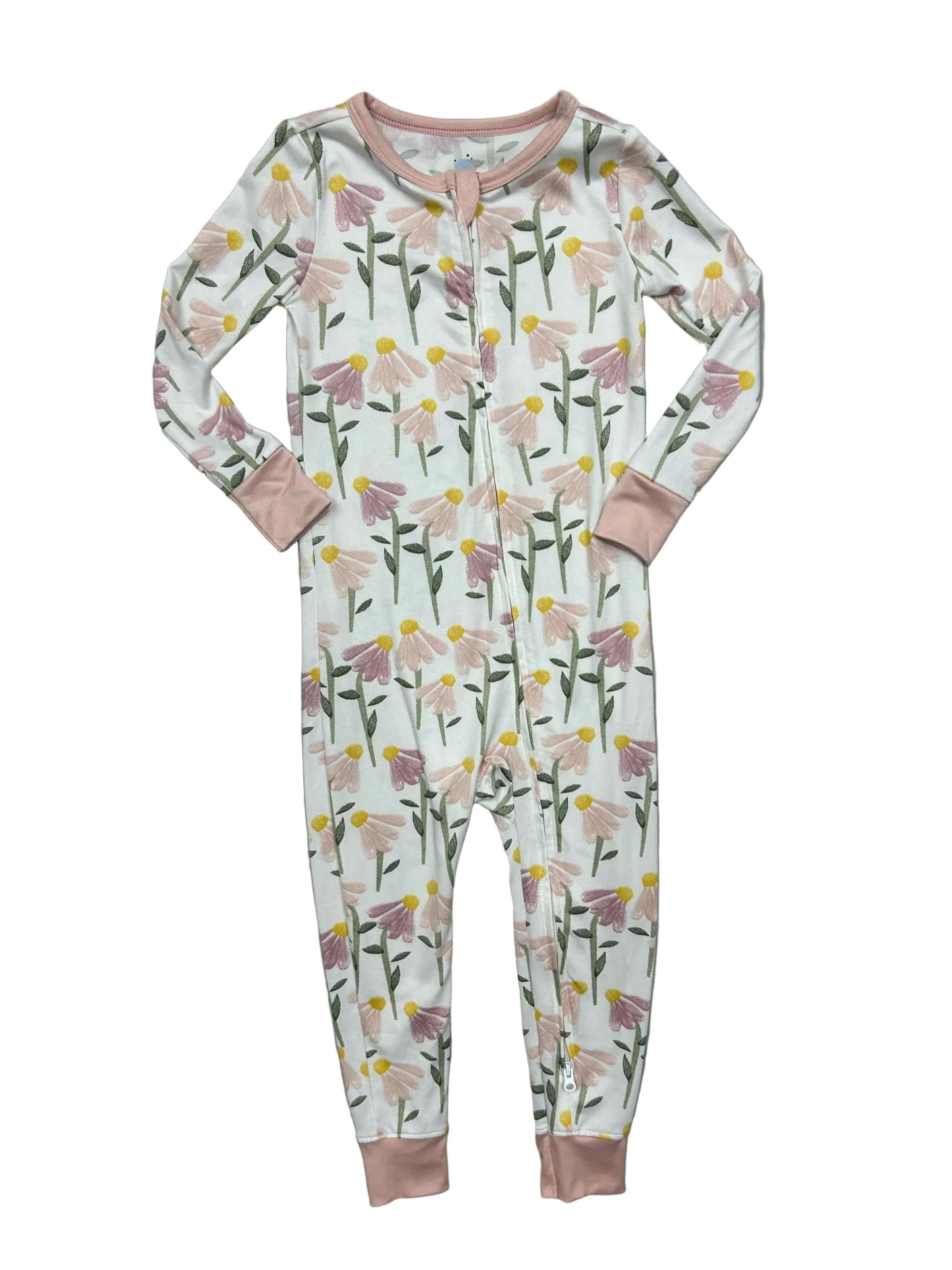 3T Cloud Island White and Pink Floral Pajamas