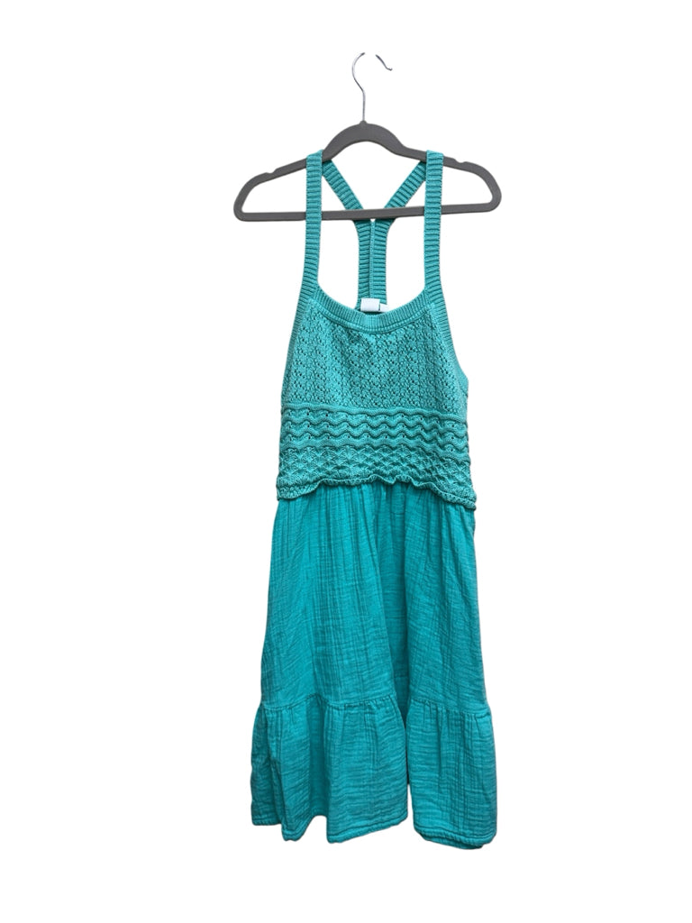 Size XXL (14-16) Gap 100% Cotton Blue Sleeveless Crocheted Dress