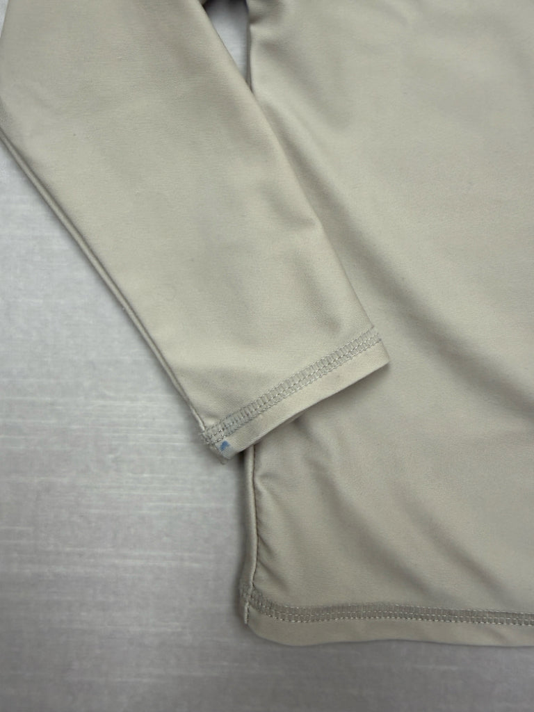 Size 2/3 Quincy Mae Beige Long-Sleeve Swim Top
