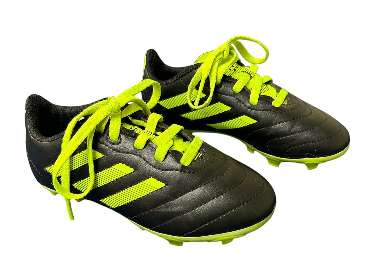 Kid Shoe Size 13 Adidas Black and Yellow Soccer Cleats