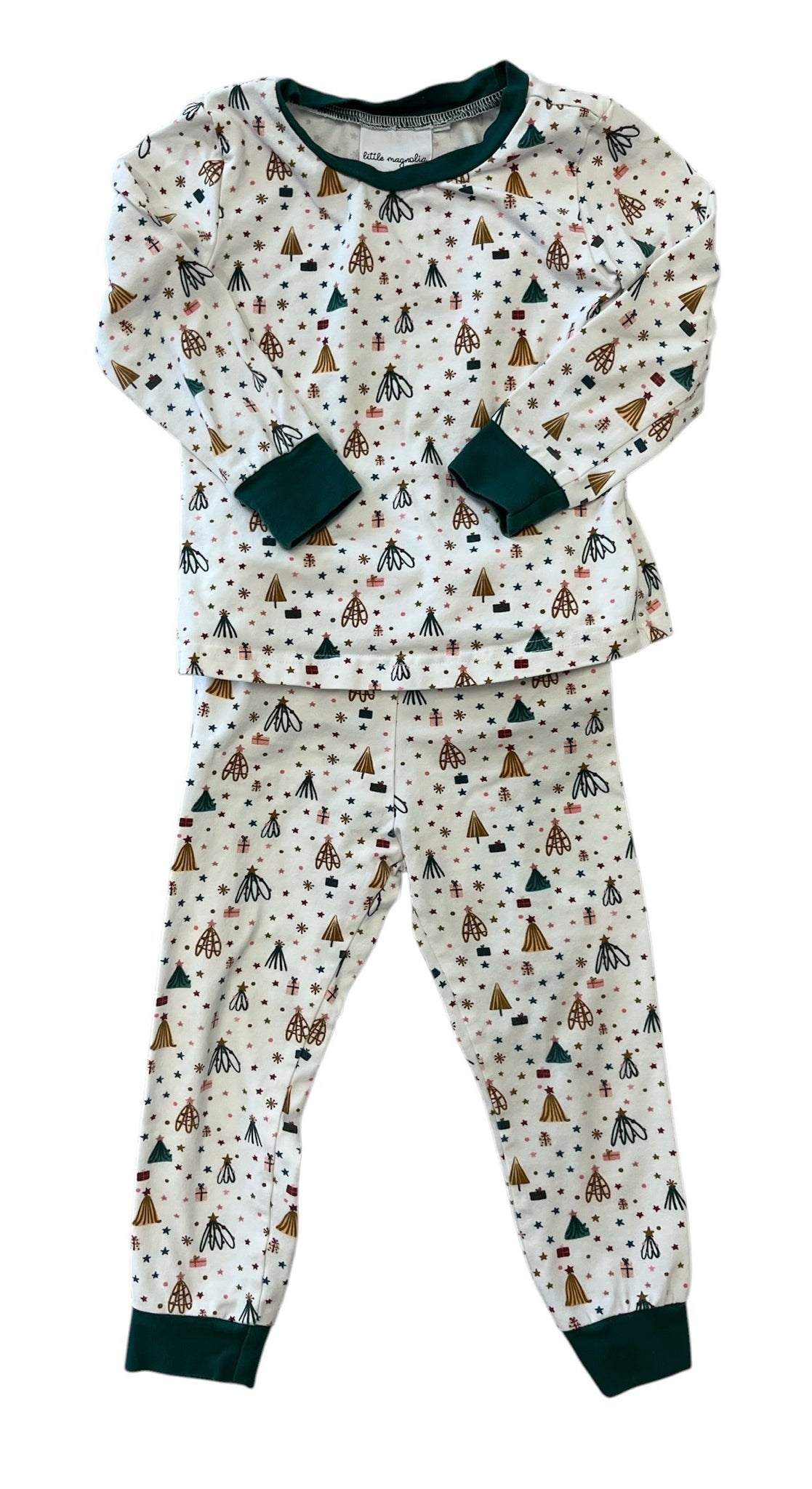 Little Magnolia Cream Christmas Pajamas Size 2T