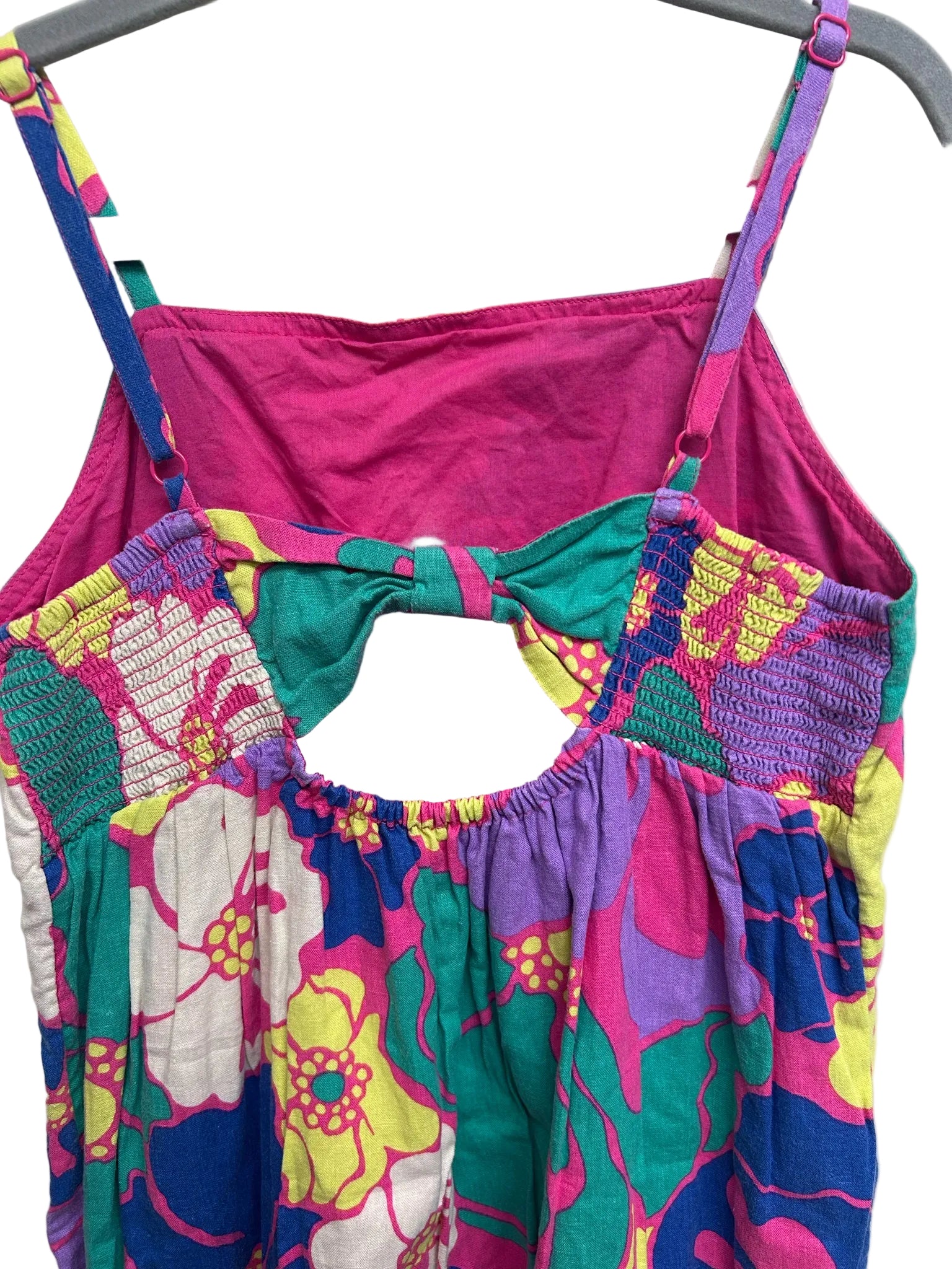 Size XL (12) Gap Pink Floral Sleeveless Dress