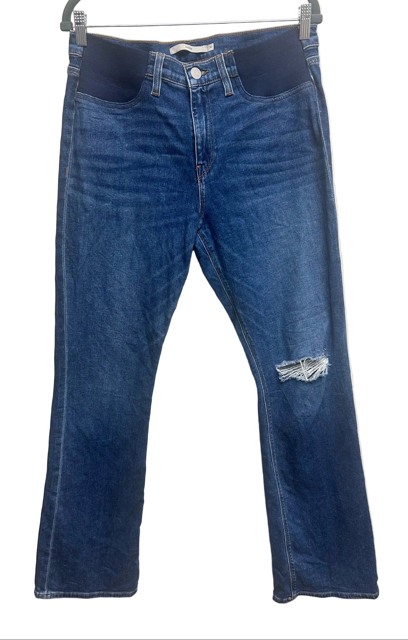 Size 32 Hudson Distressed Bootcut Maternity Jeans