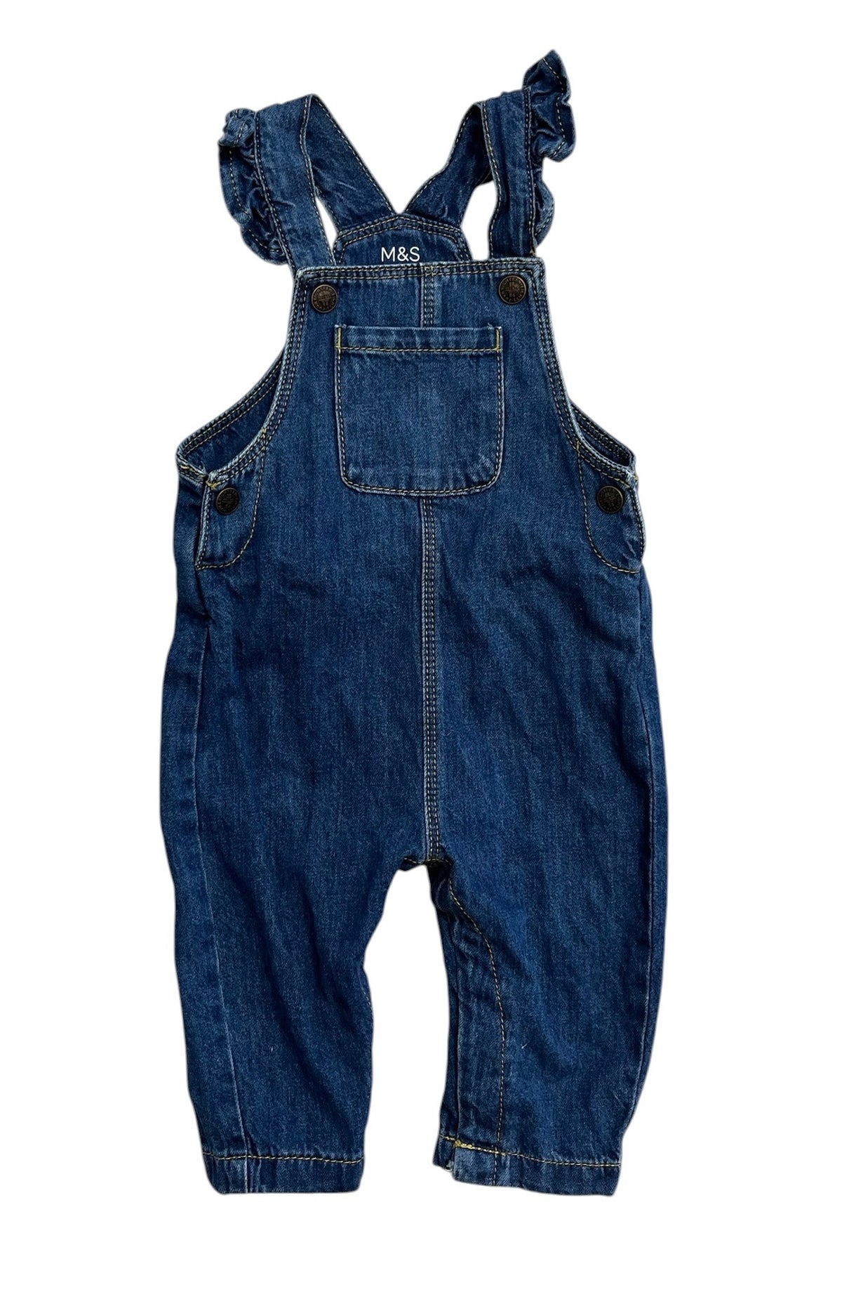 M&S (Marks & Spencer) Blue Denim Overalls Size 6-9 Months