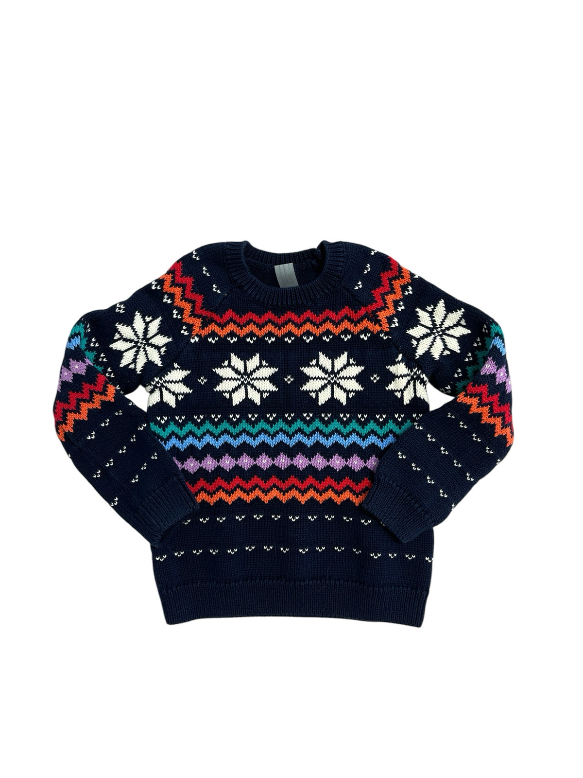 Primary Blue Snowflake Sweater Size 4T