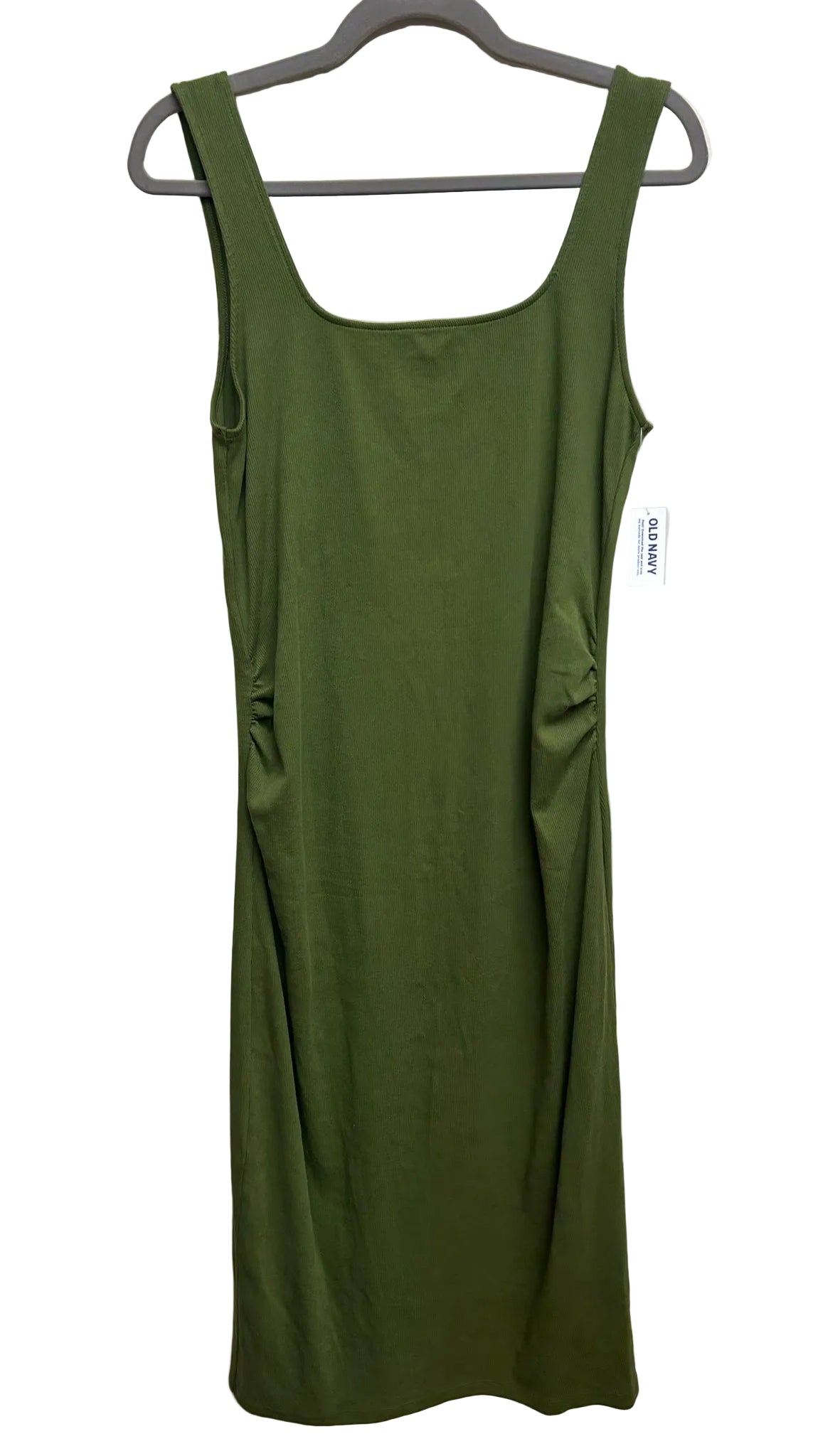 NWT Size L Old Navy Green Ribbed Maternity Tank Dress