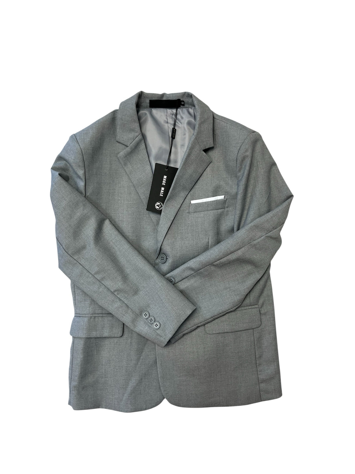 Mage Male Light Grey 3-Piece Lightweight Suit Size 10