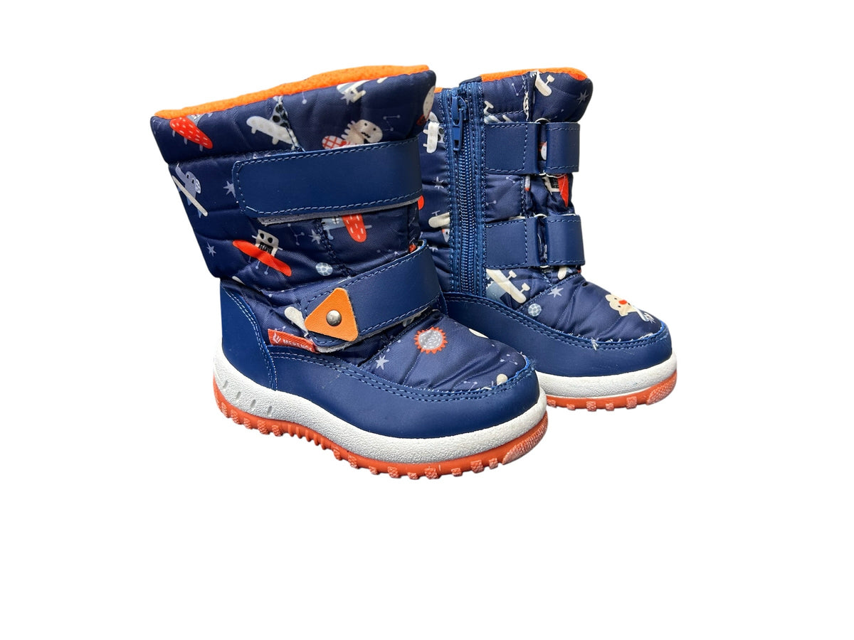 Toddler Shoe Size 8 Merence Blue Space Snow Boots
