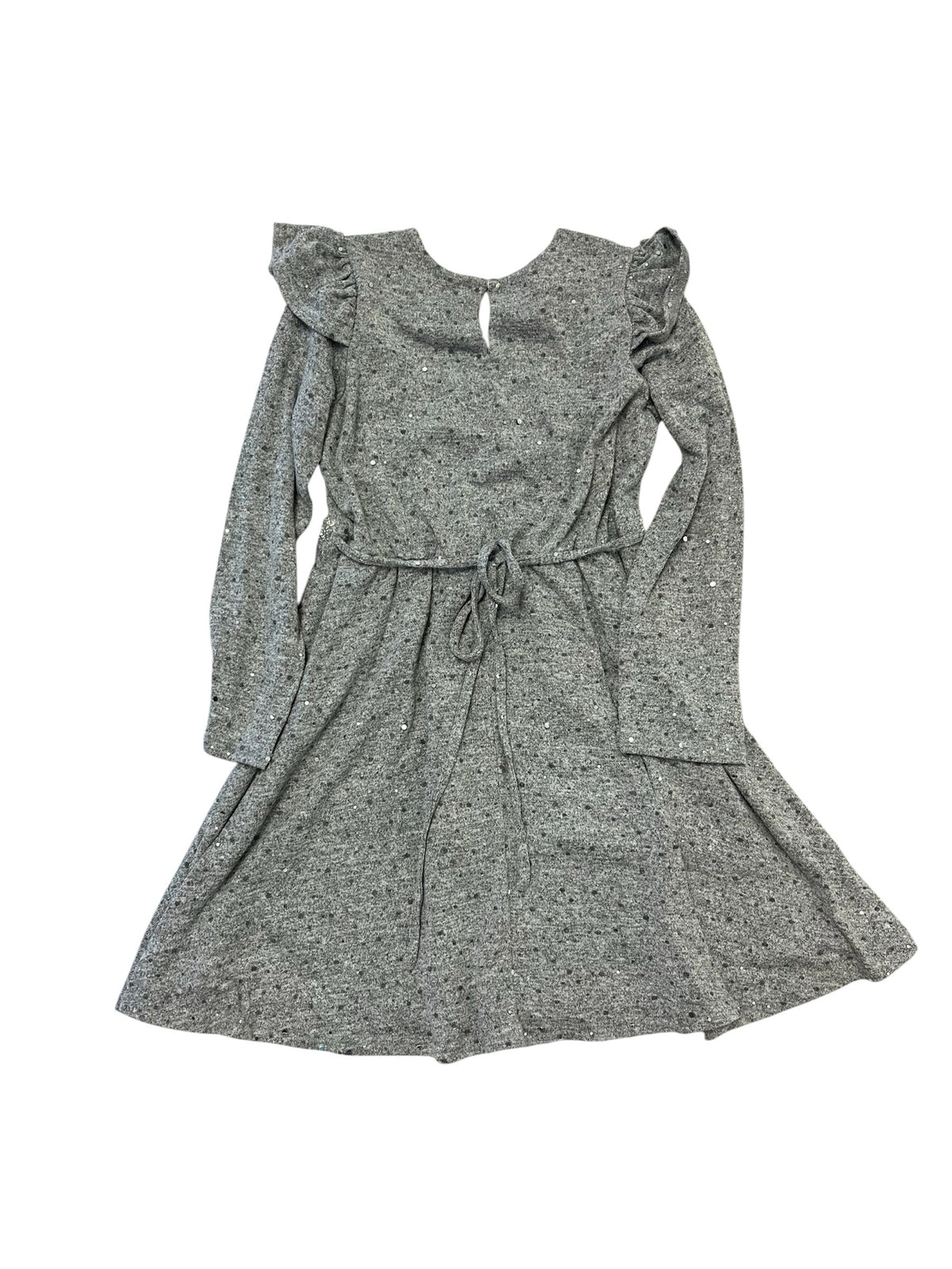 Rare Editions Grey Sequin Sweater Dress Size 10