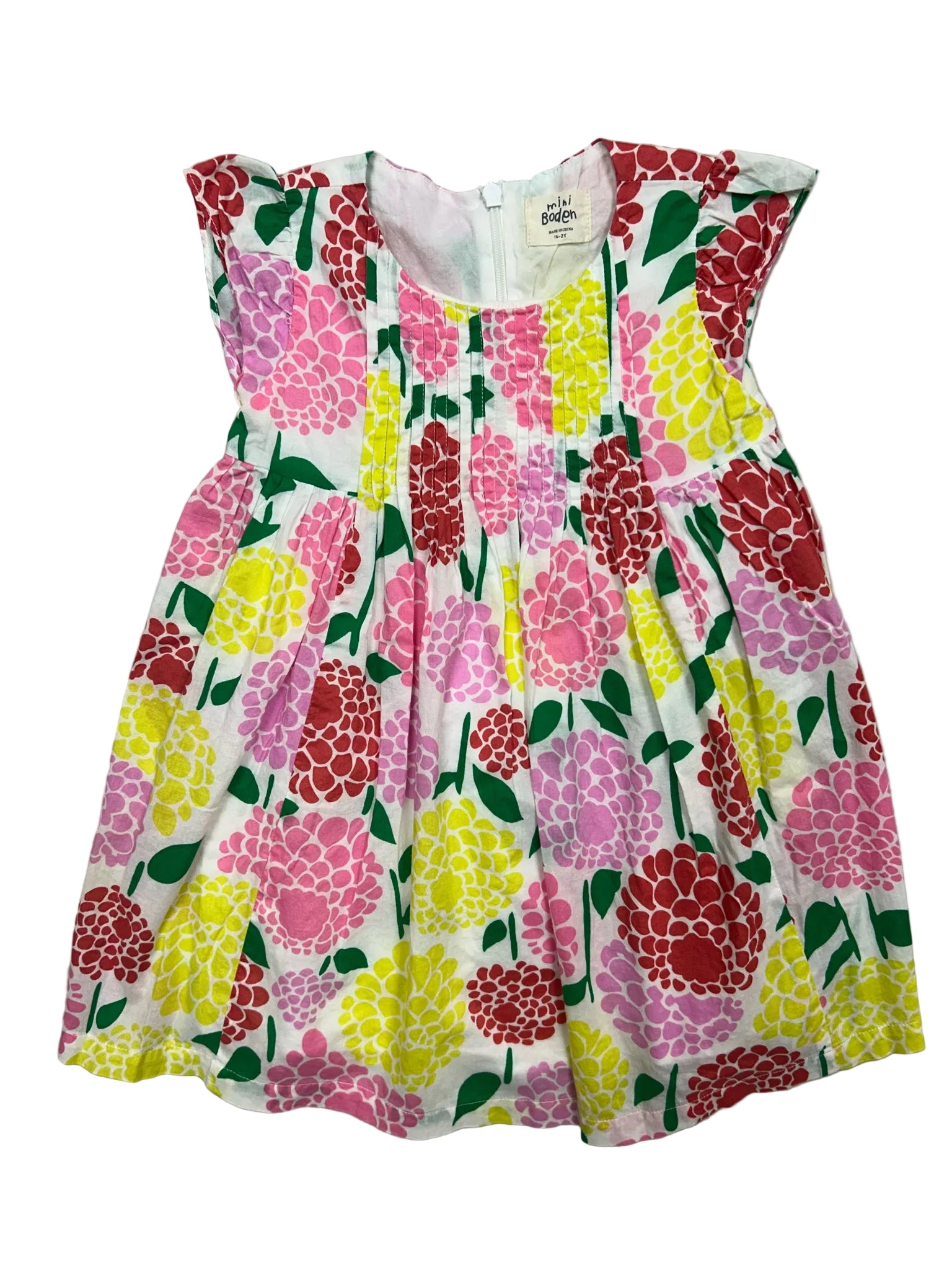 18-24 Months Boden Short-Sleeve Dress w/ Hydrangeas