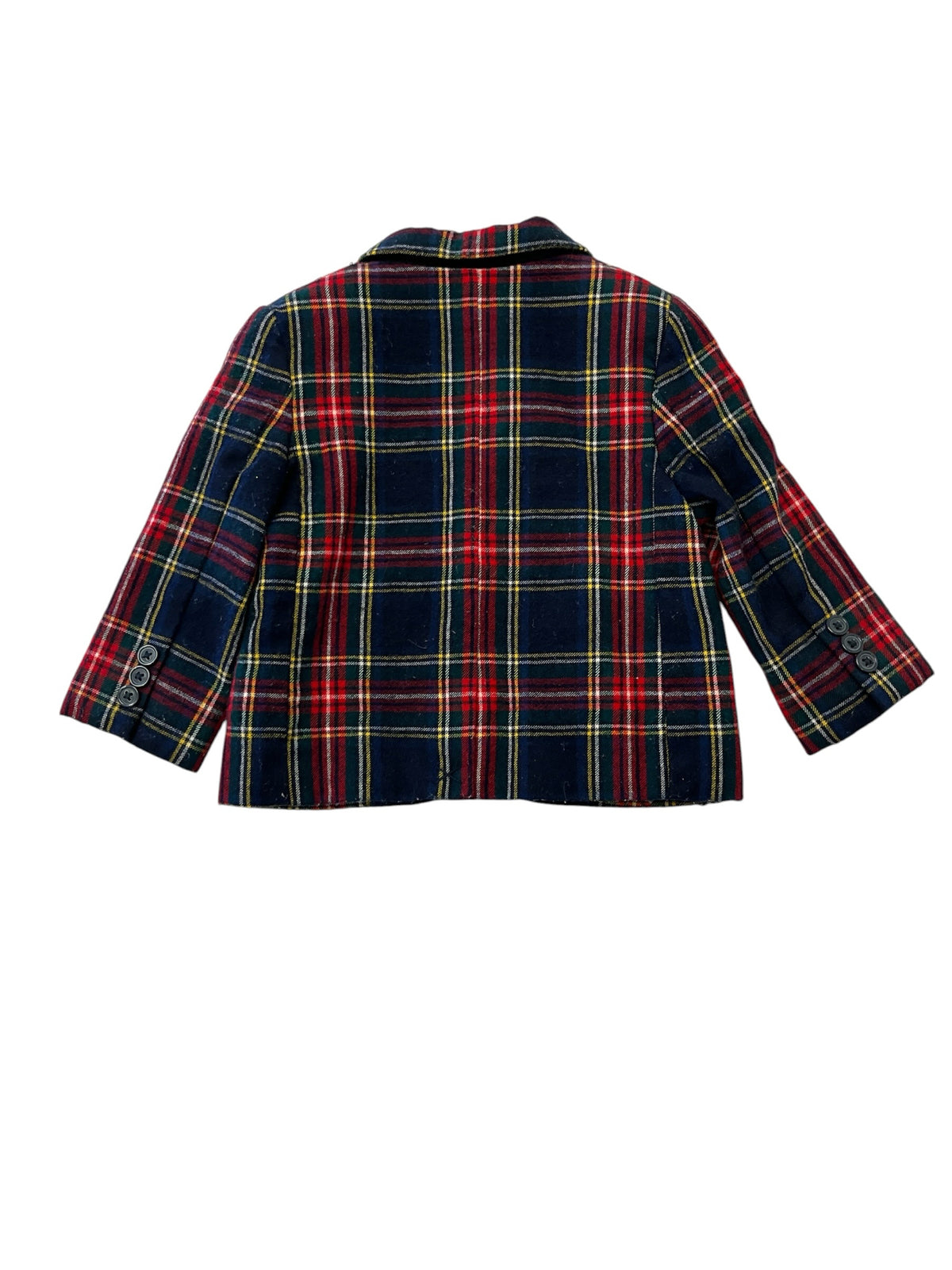 Janie & Jack Plaid Wool Blazer Jacket Size 12-18 Months