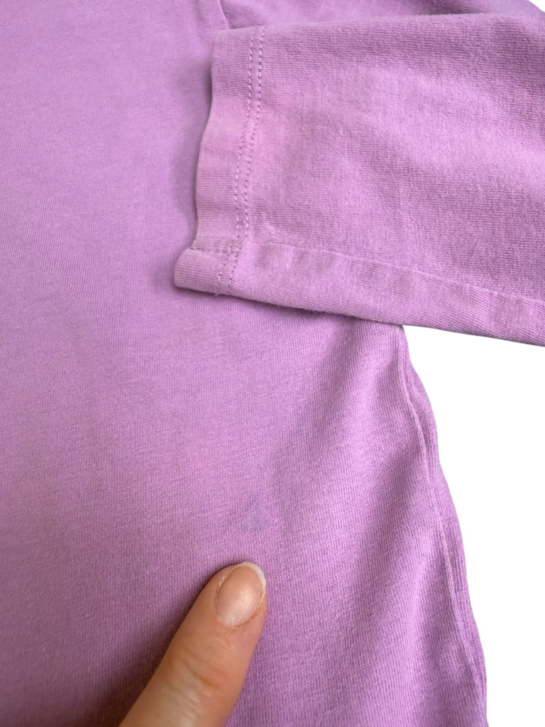 Size 3-4 Boden Purple Long-Sleeve Shirt with Bunny Applique