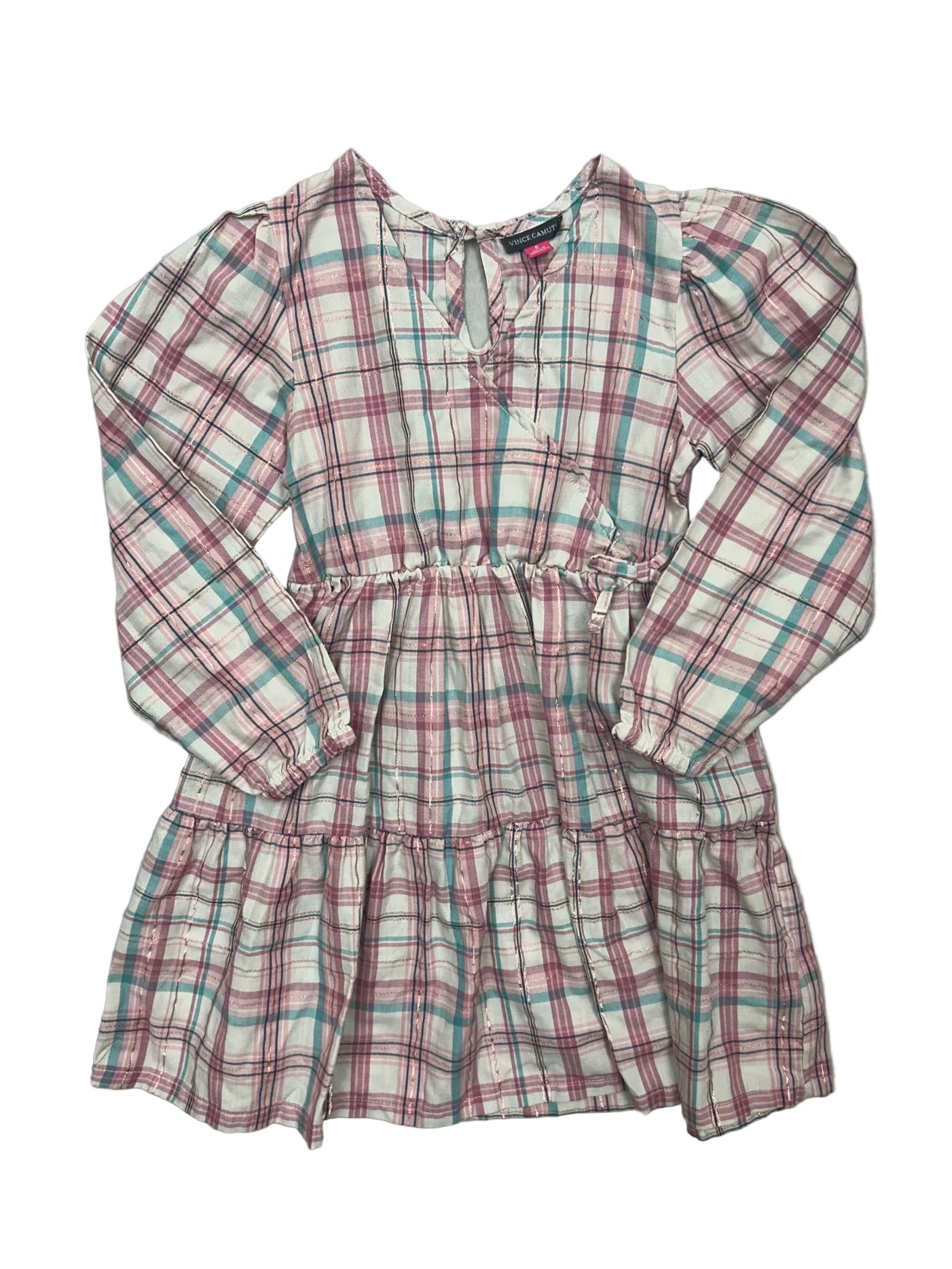 Size 6 Vince Camuto Pink Plaid Dress