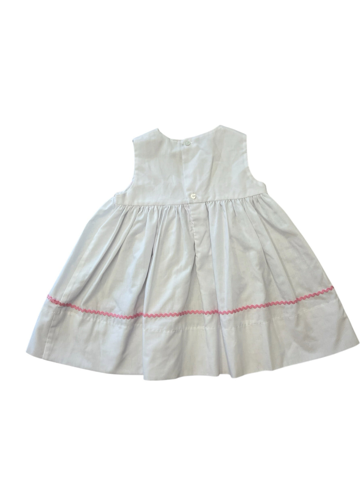 Rosalina White with Pink Embroidered Dress Size 9 Months