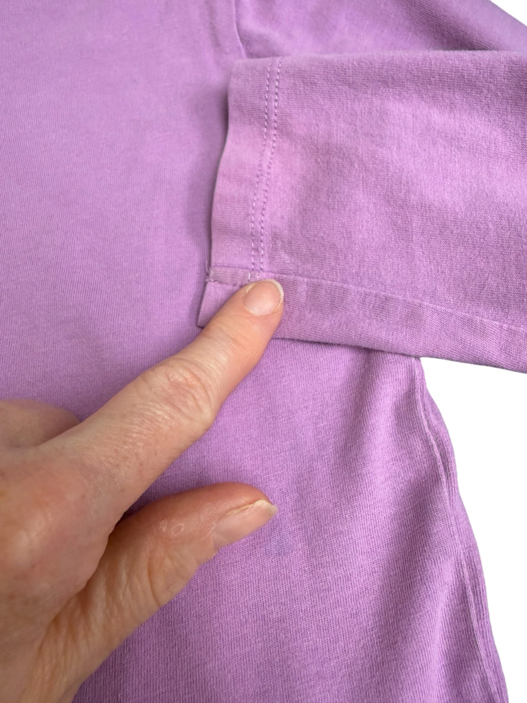 Size 3-4 Boden Purple Long-Sleeve Shirt with Bunny Applique