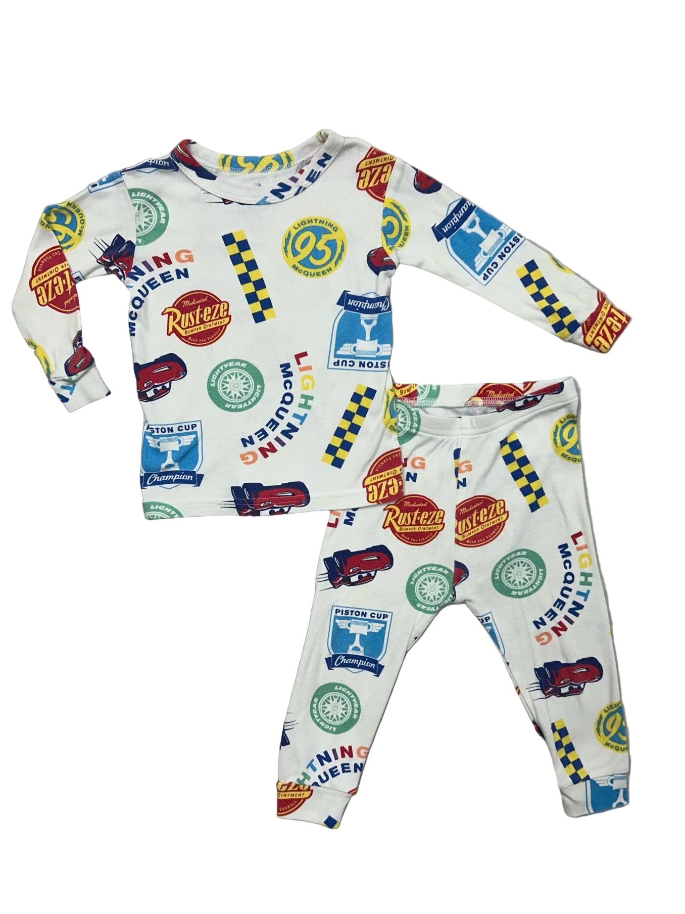 18-24 Months Gap Multi-Color Two-Piece Lightning McQueen (Cars) PJs
