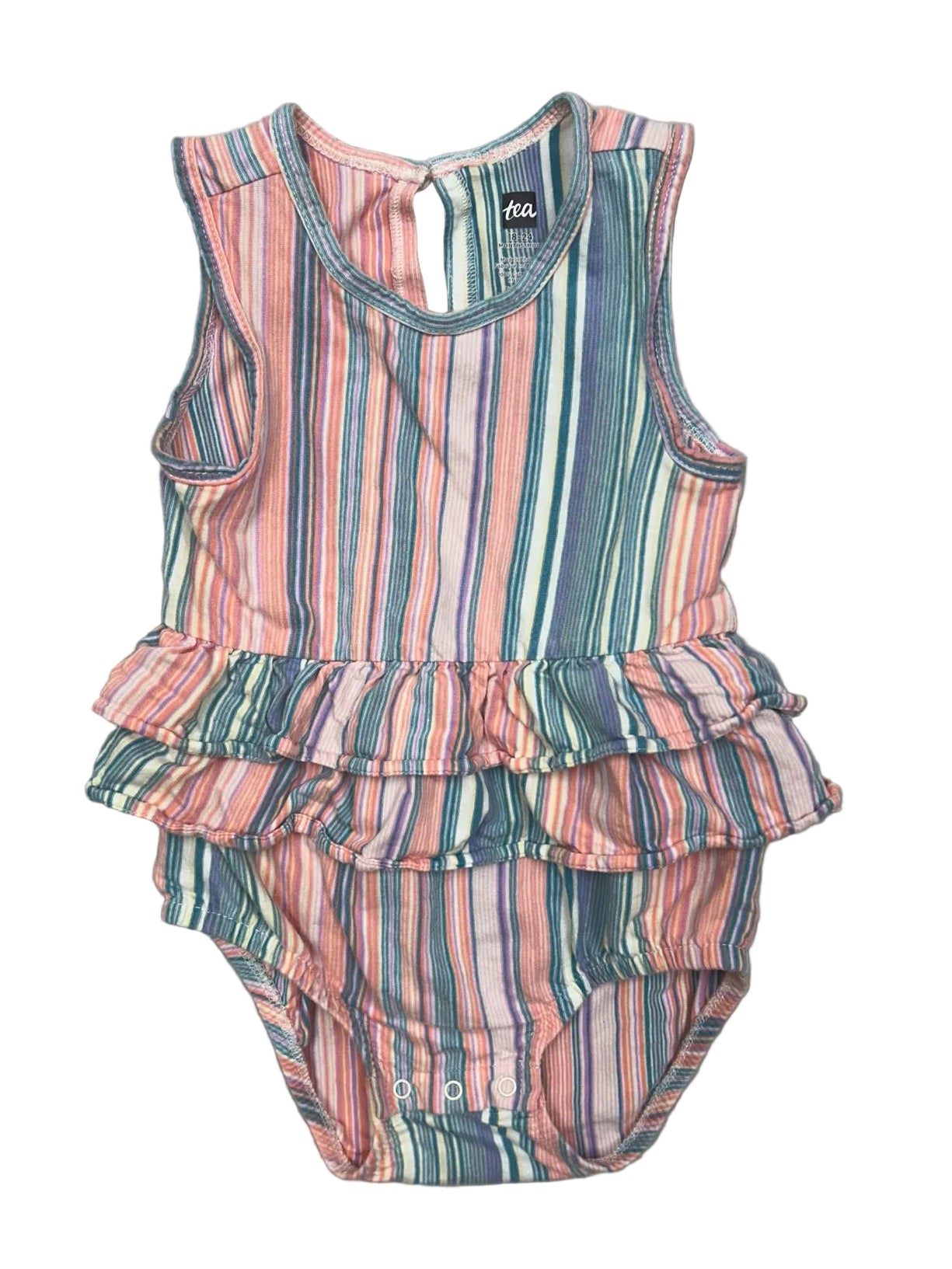 18-24 Months Tea Collection Multi-Color Striped Sleeveless Onesie