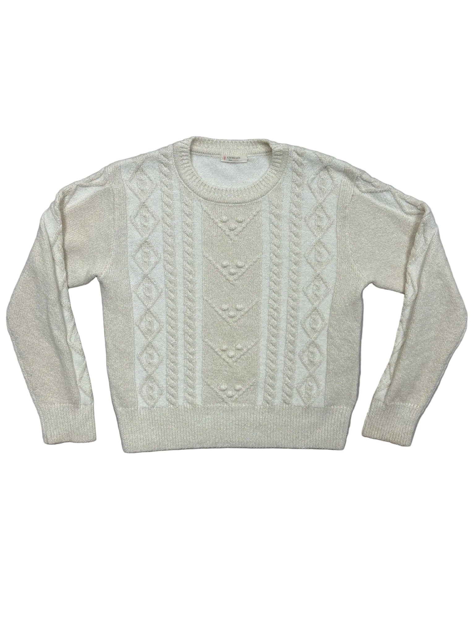 Size 10 Crew Cuts White Sparkly Sweater