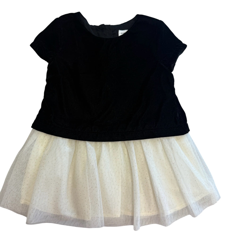 Gap Black Velvet with Sparkly Tulle Dress Size 2T