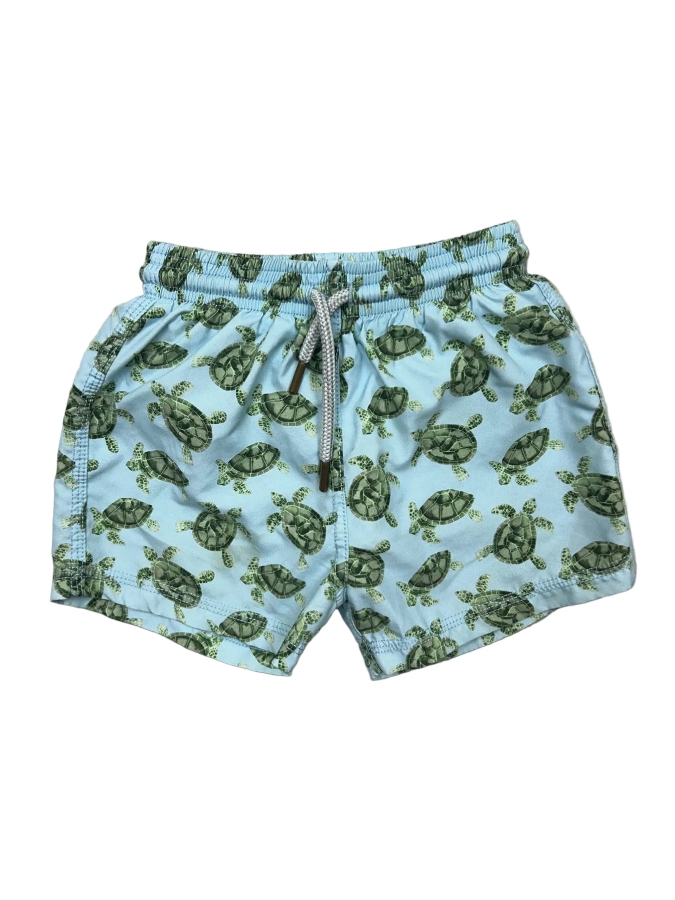 18-24 Months Trotters Blue Swim Shorts with Turtles