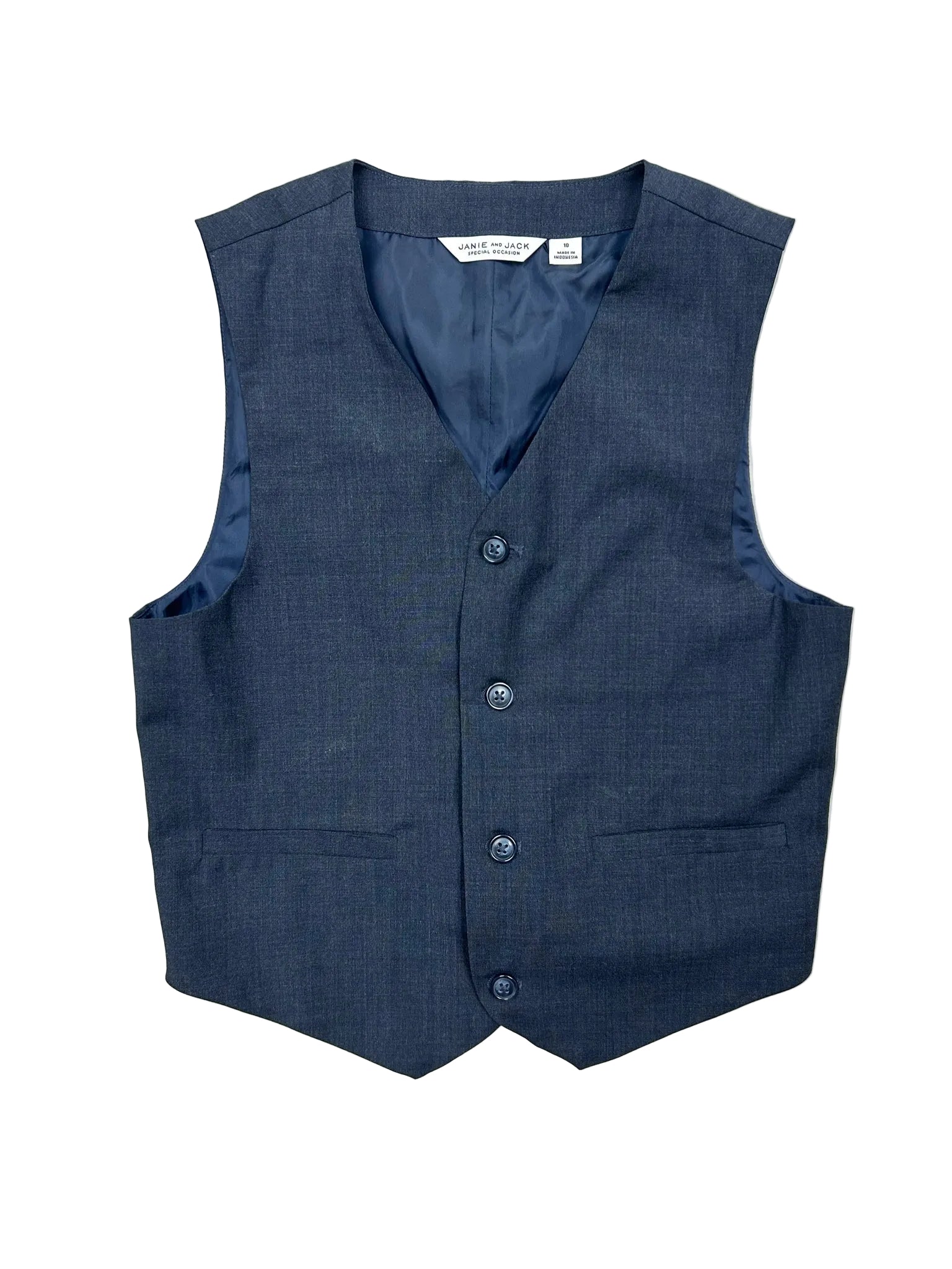 Size 10 Janie & Jack Navy Blue Suit Vest