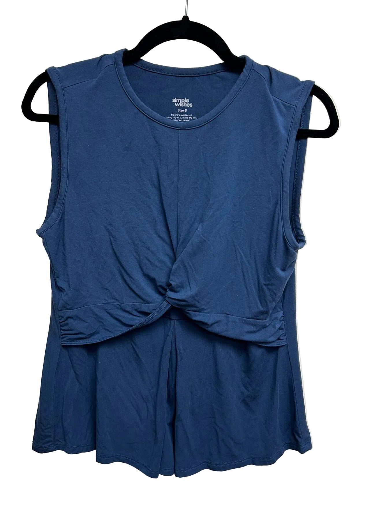 Size Small Simple Wishes Blue Sleeveless Nursing Tank