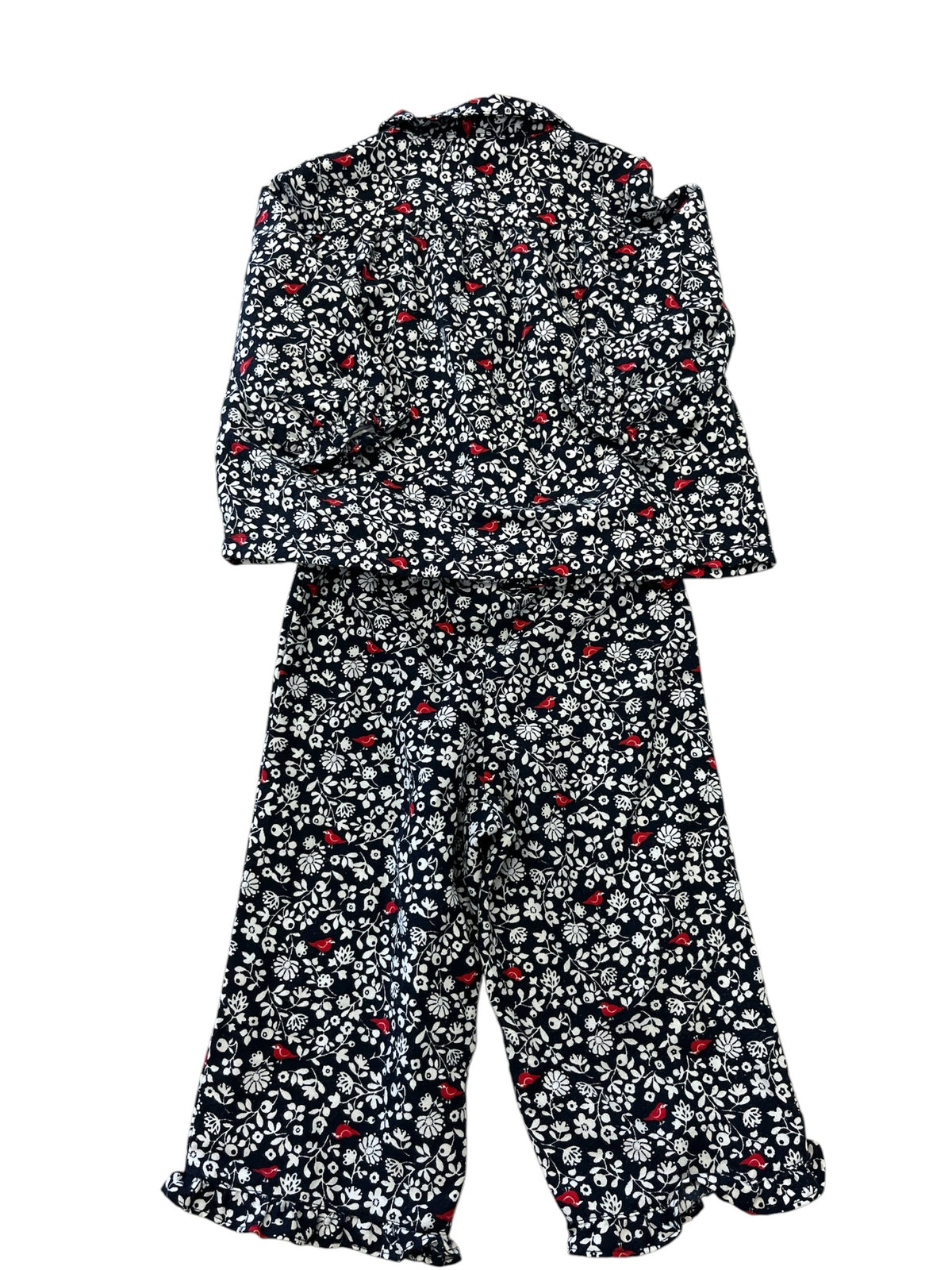 Janie & Jack Blue Flowered Bird Two-Piece Set Size 12-18 Months